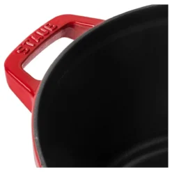 Staub Stackable Cocotte, Braiser, And Grill Pan With Lid | Cherry 19 Staub Stackable Cocotte, Braiser, And Grill Pan With Lid | Cherry -Le Creuset sales 1010887 0