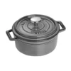 Staub 0.5 Qt. Round Cocotte/Dutch Oven | Graphite Grey -Le Creuset sales 1101218 1