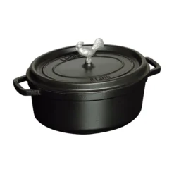 Staub 5.75 Qt. Oval Coq Au Vin Cocotte/Dutch Oven | Matte Black