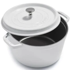 Staub 5 Qt Tall Cocotte | White