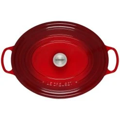 Le Creuset 15.5 Qt. Oval Signature Dutch Oven With Stainless Steel Knob | Cerise/Cherry Red -Le Creuset sales 13430scr ae70dda22149b03