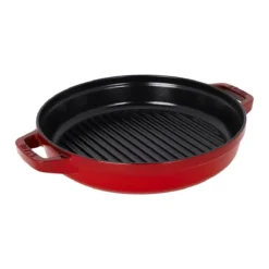 Staub Stackable Cocotte, Braiser, And Grill Pan With Lid | Cherry 15 Staub Stackable Cocotte, Braiser, And Grill Pan With Lid | Cherry -Le Creuset sales 14552606 03