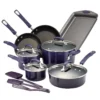 Rachael Ray Purple Gradient 14 Piece Enamel Cookware Set -Le Creuset sales 14558 rachael ray purple 14 piece enamel cookware set
