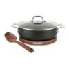 All-Clad HA1 Hard Anodized Nonstick 6 Qt. Dutch Oven With Acacia Wood Trivet & Spoon -Le Creuset sales 41uvcm27vvl. ac sl1000