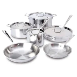 All-Clad D3 Stainless Steel Cookware Set & Casserole Pan | 10-Piece