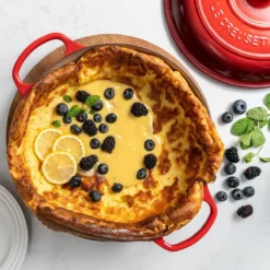 Le Creuset 3.5 Qt. Signature Enameled Cast Iron Braiser With Stainless Steel Knob | Cerise/Cherry Red -Le Creuset sales cer1