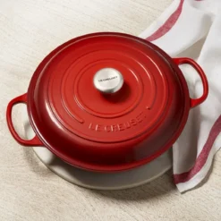 Le Creuset 3.5 Qt. Signature Enameled Cast Iron Braiser With Stainless Steel Knob | Cerise/Cherry Red -Le Creuset sales cer3