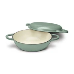 Cuisinart Chef's Classic Enameled Cast Iron 2-in-1 Multipurpose Set | Sage Green