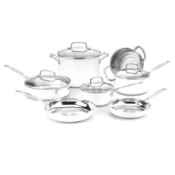 Cuisinart Matte White Stainless Steel Cookware Set | 11-Piece