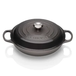 Le Creuset 2.25 Qt. Signature Enameled Cast Iron Braiser With Stainless Steel Knob | Oyster Grey