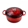 Le Creuset 3.5 Qt. Round Signature Dutch Oven With Stainless Steel Heart Knob | Cerise/Cherry Red -Le Creuset sales main angle