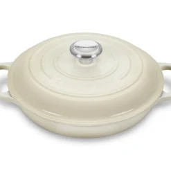 Le Creuset 2.25 Qt. Signature Enameled Cast Iron Braiser With Stainless Steel Knob | Meringue White