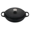 Le Creuset 3.5 Qt. Signature Enameled Cast Iron Braiser With Stainless Steel Knob | Licorice -Le Creuset sales rs11708 ls2532 3020ss lpr