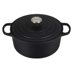 Le Creuset 5.5 Qt. Round Signature Dutch Oven With Stainless Steel Knob | Licorice