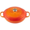 Le Creuset 3.5 Qt. Signature Enameled Cast Iron Braiser With Stainless Steel Knob | Flame Orange -Le Creuset sales rs11977 lc 20191015 fr ps 00009 s
