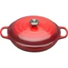 Le Creuset 3.5 Qt. Signature Enameled Cast Iron Braiser With Stainless Steel Knob | Cerise/Cherry Red 2 Le Creuset 3.5 Qt. Signature Enameled Cast Iron Braiser With Stainless Steel Knob | Cerise/Cherry Red -Le Creuset sales rs11983 rs2040 sig shallowcass 21180 30 06