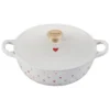 Le Creuset L'Amour 2.75 Qt. Enameled Cast Iron Soup Pot With Gold Knob & Heart Applique | White -Le Creuset sales rs13472 l2574 2216hlg