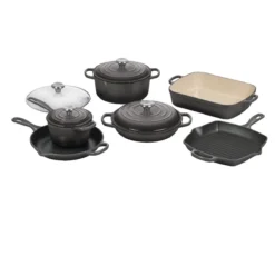 Le Creuset 10-Piece Signature Cookware Set With Stainless Steel Knobs | Oyster Grey