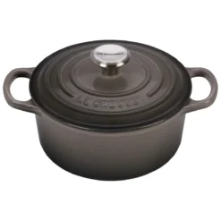 Le Creuset 2 Qt. Round Signature Cast Iron Dutch Oven With Stainless Steel Knob | Oyster Grey