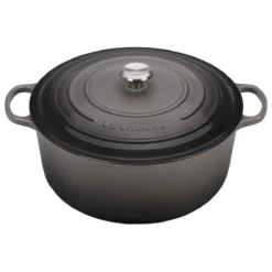 Le Creuset 13.25 Qt. Round Signature Cast Iron Dutch Oven With Stainless Steel Knob | Oyster Grey