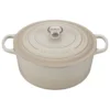 Le Creuset 9 Qt. Round Signature Dutch Oven With Stainless Steel Knob | Meringue White -Le Creuset sales rs9085 ls2501 30716ss 1