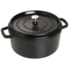 Staub 5.5 Qt. Round Cocotte/Dutch Oven | Matte Black -Le Creuset sales staub w brass knob 1