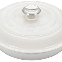 Le Creuset 2.25 Qt. Signature Enameled Cast Iron Braiser With Stainless Steel Knob | White
